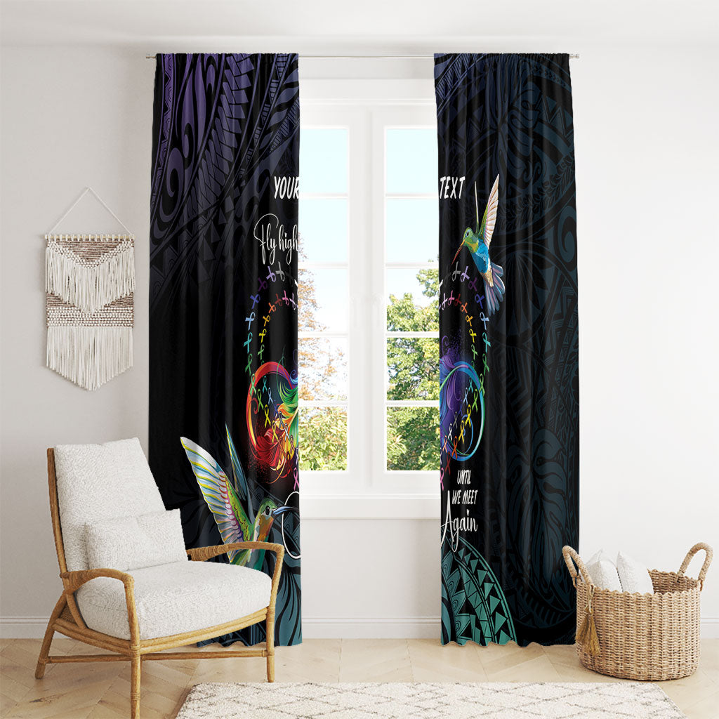 Polynesian Hummingbird - Fly High Until We Meet Again Personalized Window Curtain