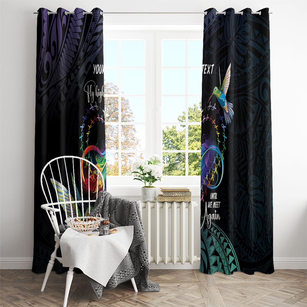 Polynesian Hummingbird - Fly High Until We Meet Again Personalized Window Curtain