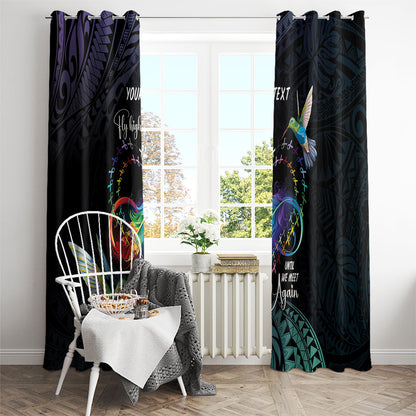 Polynesian Hummingbird - Fly High Until We Meet Again Personalized Window Curtain