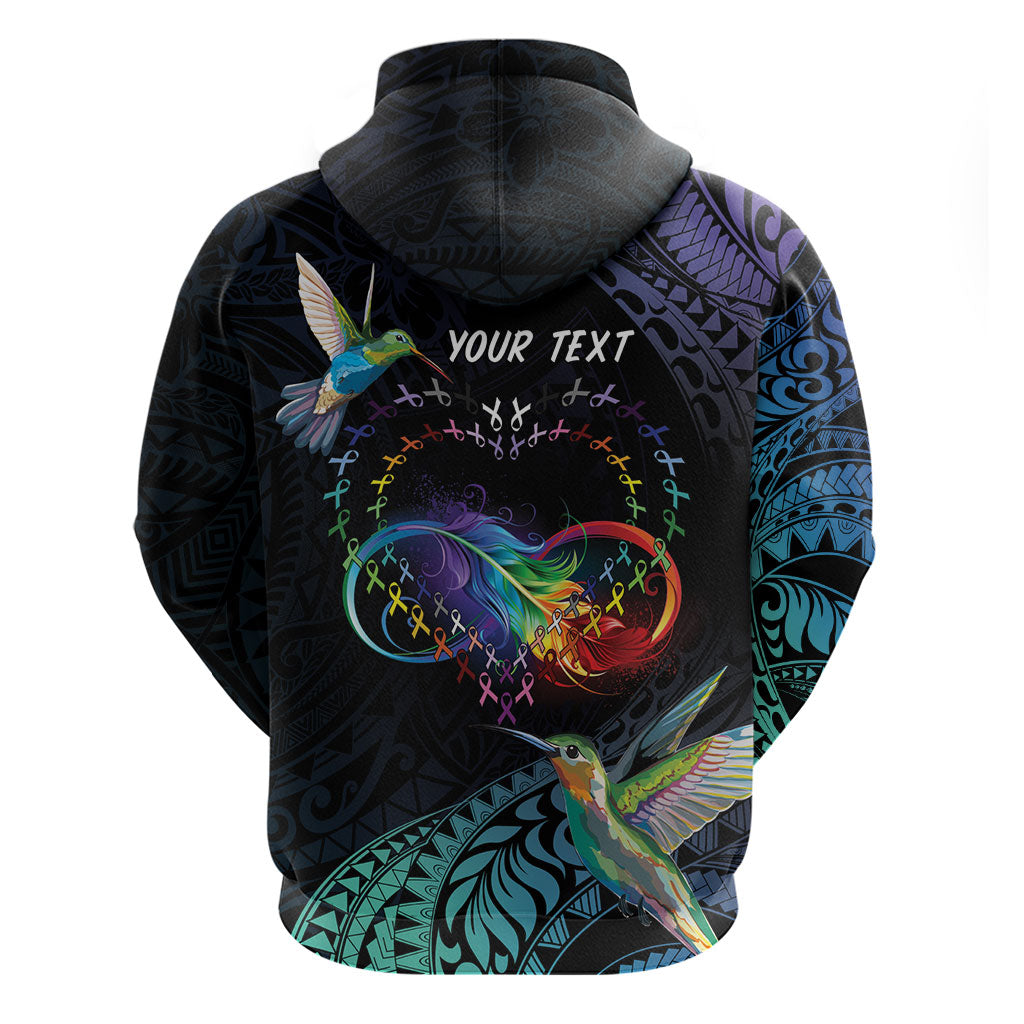 Polynesian Hummingbird - Fly High Until We Meet Again Personalized Zip Hoodie