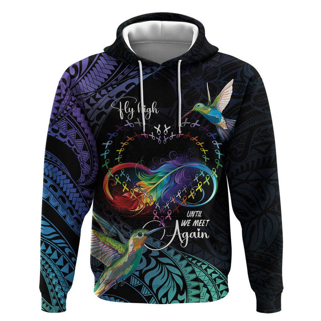 Polynesian Hummingbird - Fly High Until We Meet Again Personalized Zip Hoodie
