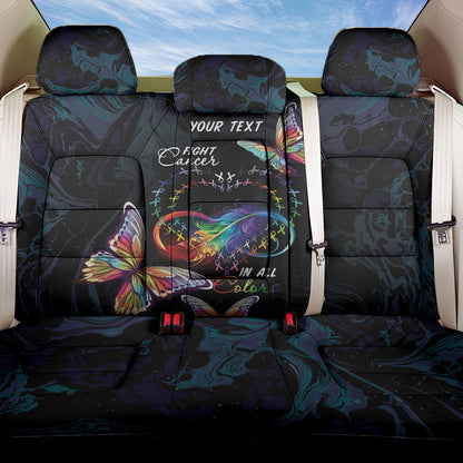 Fight Cancer In All Colors Personalized Back Car Seat Cover Whimsical Butterflies