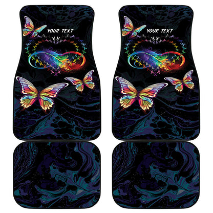 Fight Cancer In All Colors Personalized Car Mats Whimsical Butterflies