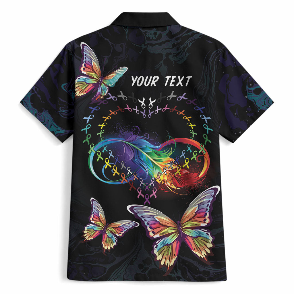 Fight Cancer In All Colors Personalized Hawaiian Shirt Whimsical Butterflies