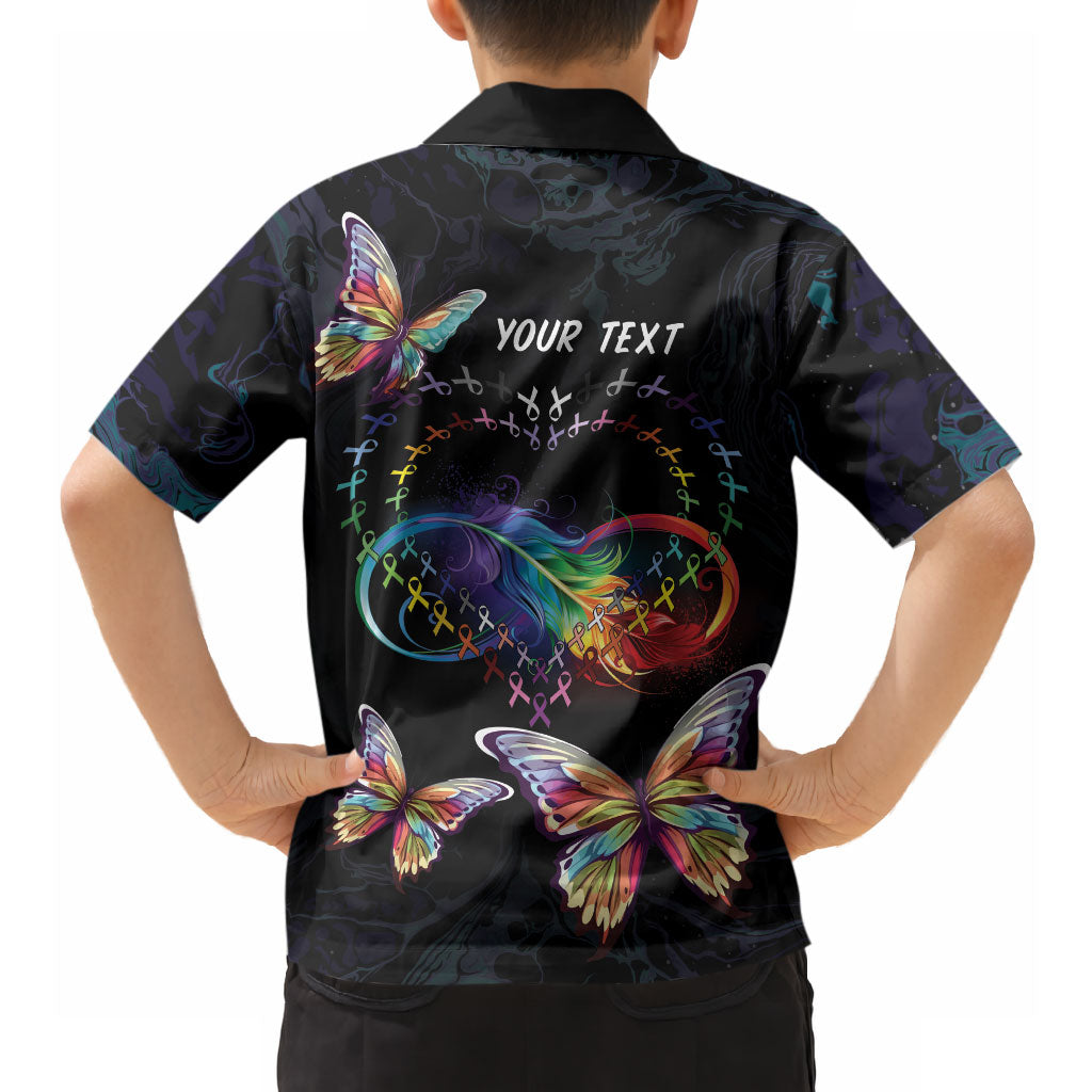 Fight Cancer In All Colors Personalized Hawaiian Shirt Whimsical Butterflies