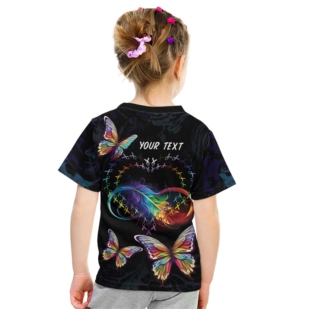 Fight Cancer In All Colors Personalized Kid T Shirt Whimsical Butterflies