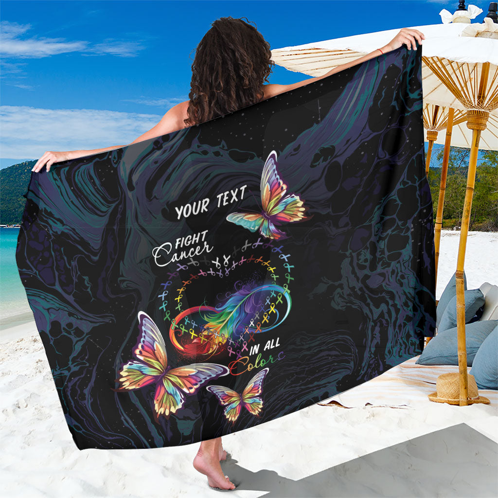 Fight Cancer In All Colors Personalized Sarong Whimsical Butterflies
