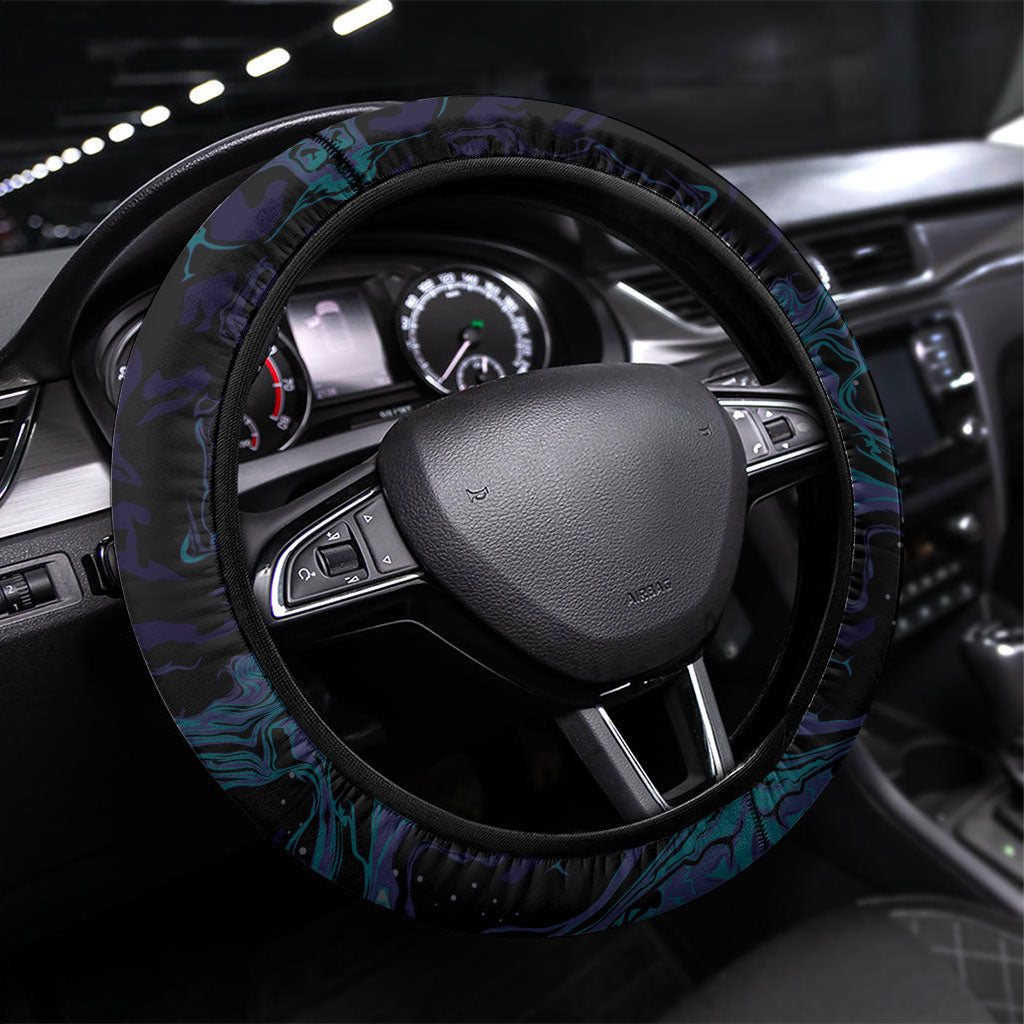 Fight Cancer In All Colors Steering Wheel Cover Whimsical Butterflies