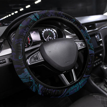 Fight Cancer In All Colors Steering Wheel Cover Whimsical Butterflies