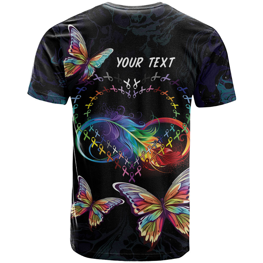 Fight Cancer In All Colors Personalized T Shirt Whimsical Butterflies