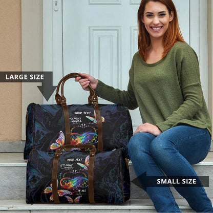 Fight Cancer In All Colors Personalized Travel Bag Whimsical Butterflies