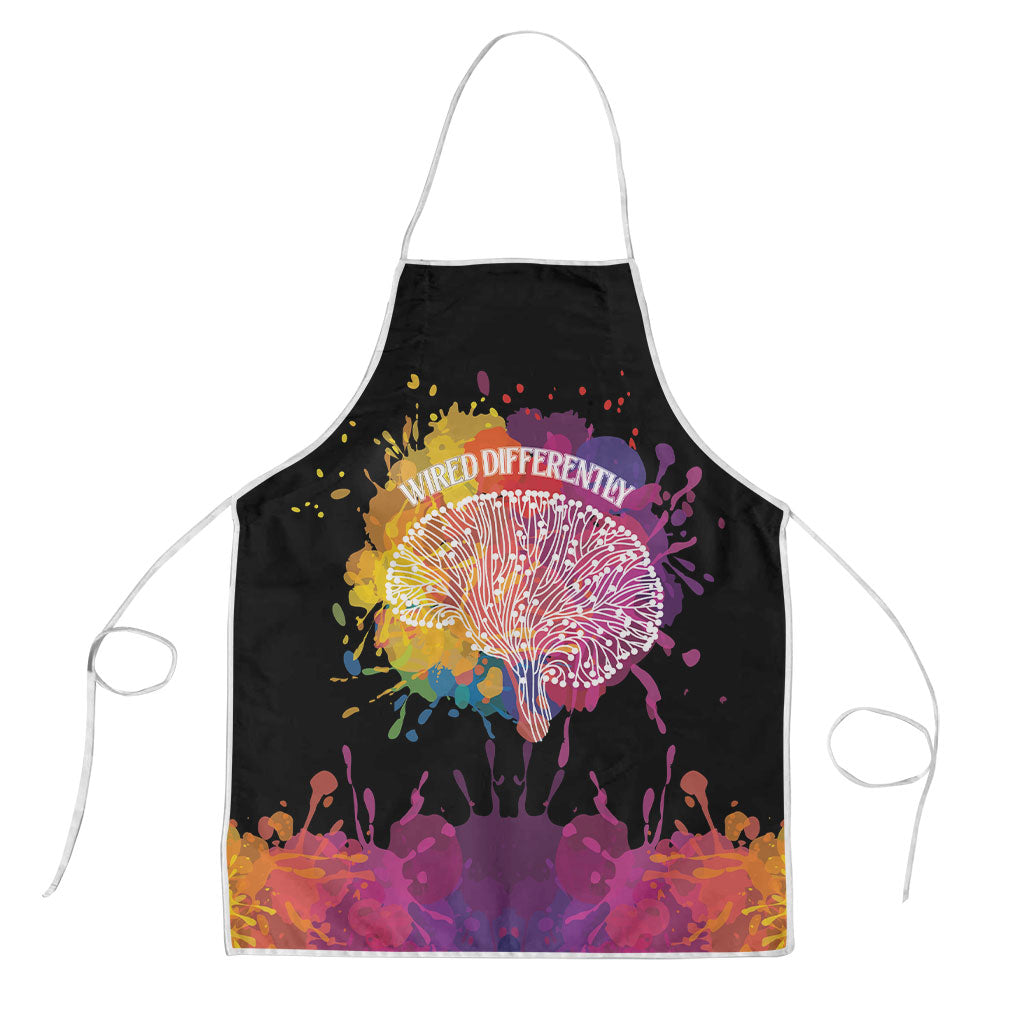 Autism Wired Differently Colors Splash Apron