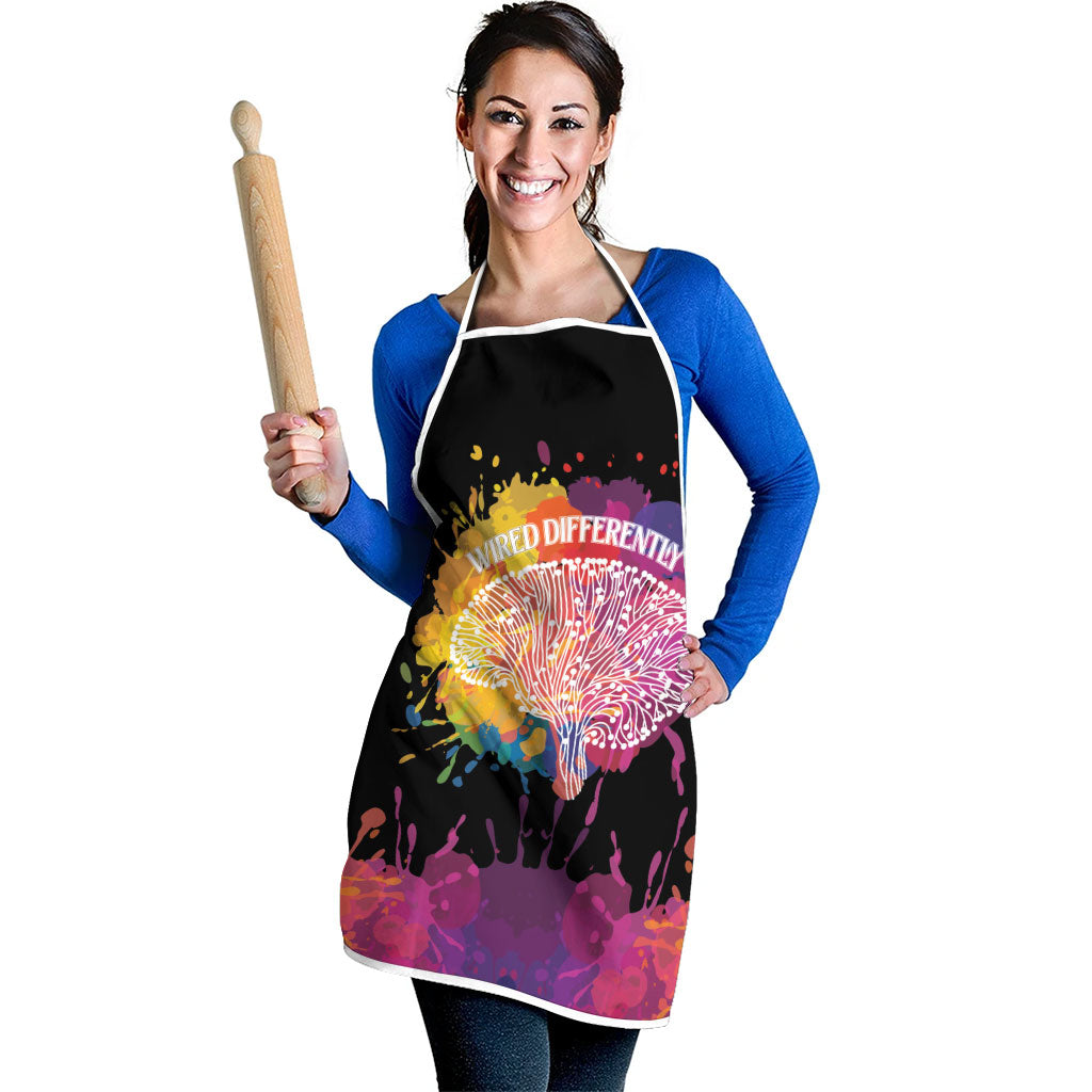 Autism Wired Differently Colors Splash Apron