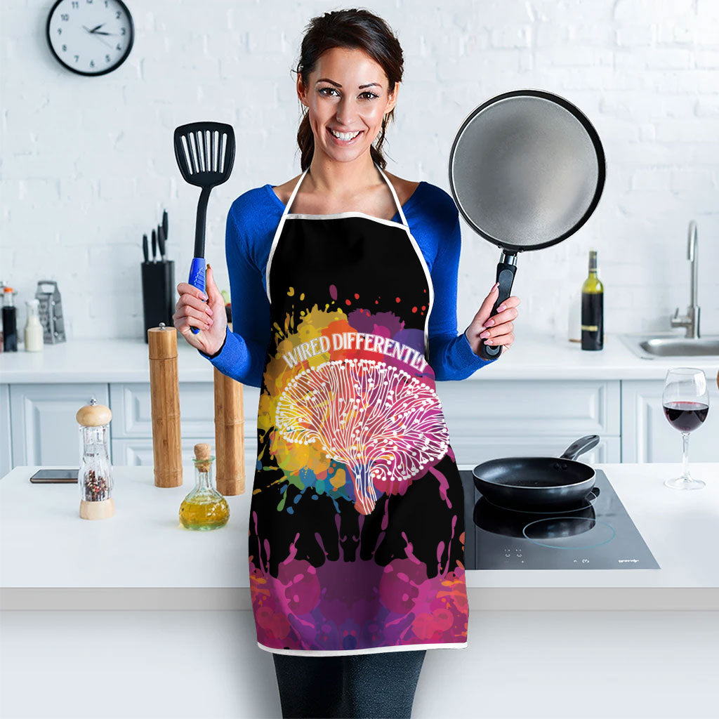 Autism Wired Differently Colors Splash Apron