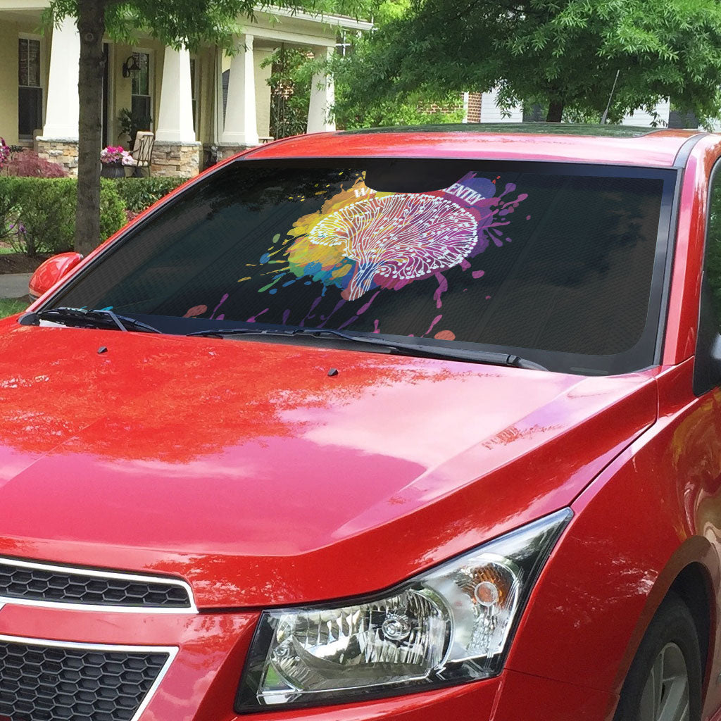 Autism Wired Differently Colors Splash Auto Sun Shade