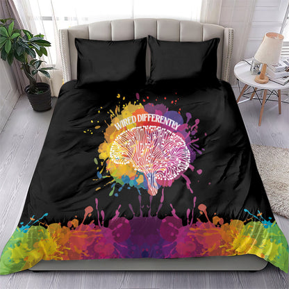 Autism Wired Differently Colors Splash Bedding Set