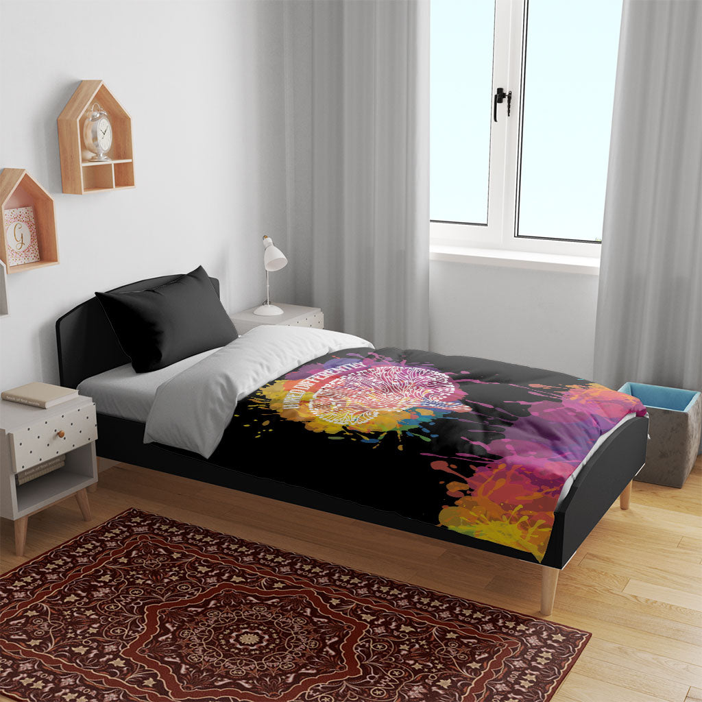 Autism Wired Differently Colors Splash Bedding Set