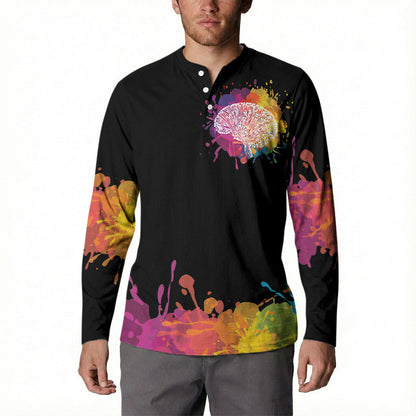 Autism Wired Differently Colors Splash Button Sweatshirt