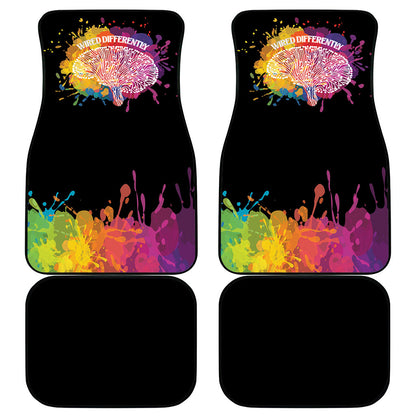 Autism Wired Differently Colors Splash Car Mats
