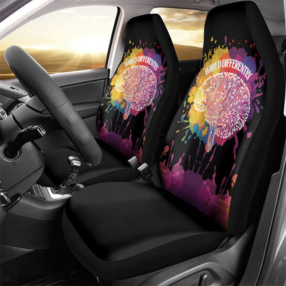 Autism Wired Differently Colors Splash Car Seat Cover