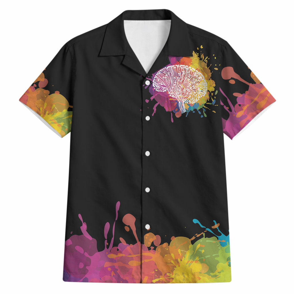 Autism Wired Differently Colors Splash Hawaiian Shirt