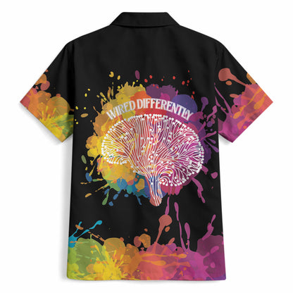 Autism Wired Differently Colors Splash Hawaiian Shirt
