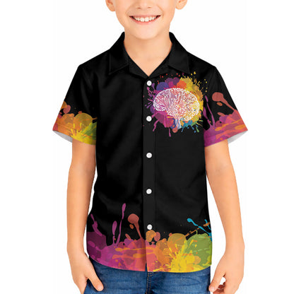 Autism Wired Differently Colors Splash Hawaiian Shirt
