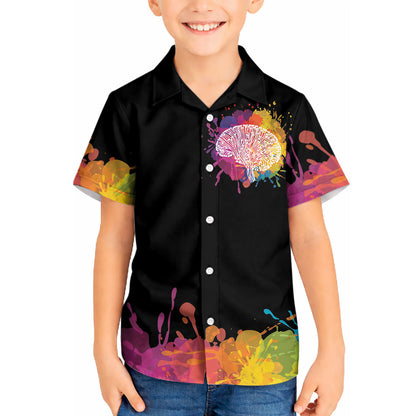 Autism Wired Differently Colors Splash Kid Hawaiian Shirt