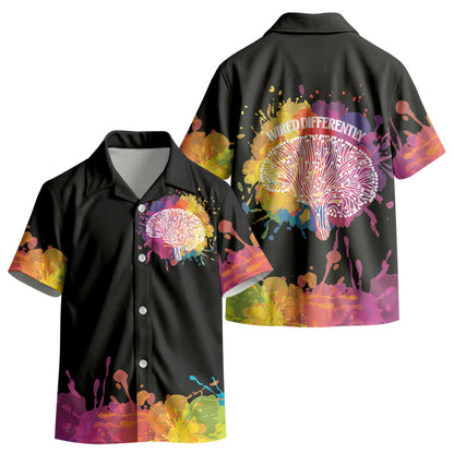 Autism Wired Differently Colors Splash Kid Hawaiian Shirt
