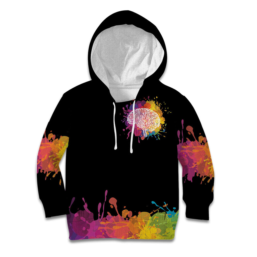 Autism Wired Differently Colors Splash Kid Hoodie
