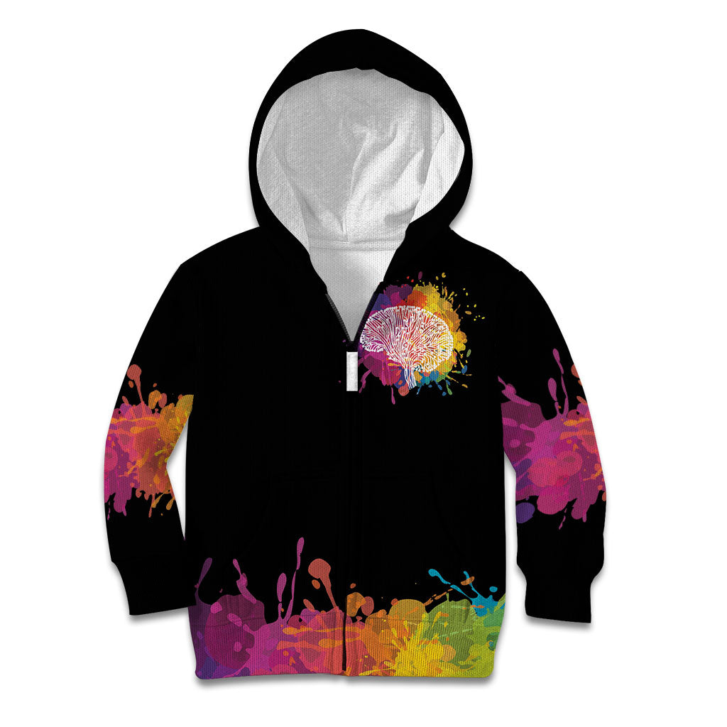 Autism Wired Differently Colors Splash Kid Hoodie