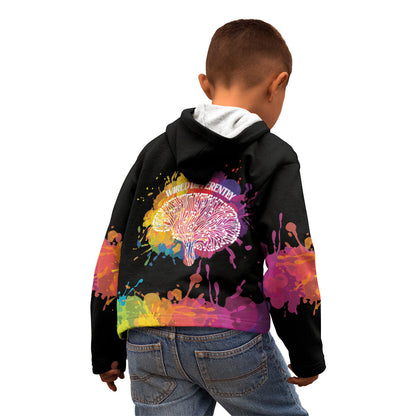 Autism Wired Differently Colors Splash Kid Hoodie