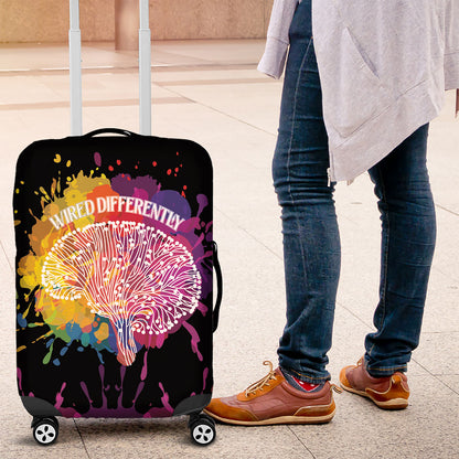 Autism Wired Differently Colors Splash Luggage Cover