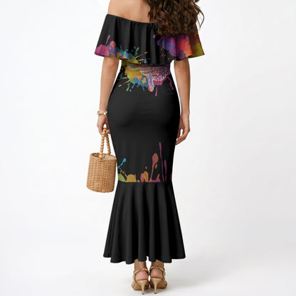 Autism Wired Differently Colors Splash Mermaid Dress
