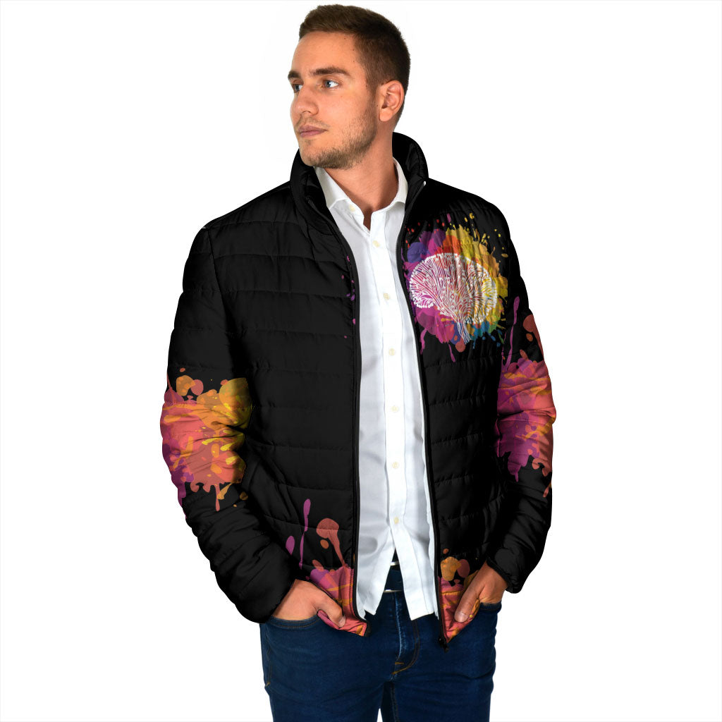 Autism Wired Differently Colors Splash Padded Jacket