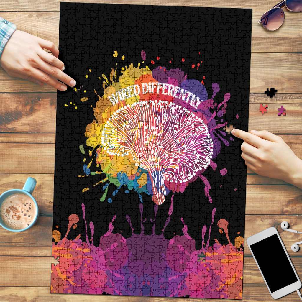 Autism Wired Differently Colors Splash Puzzle