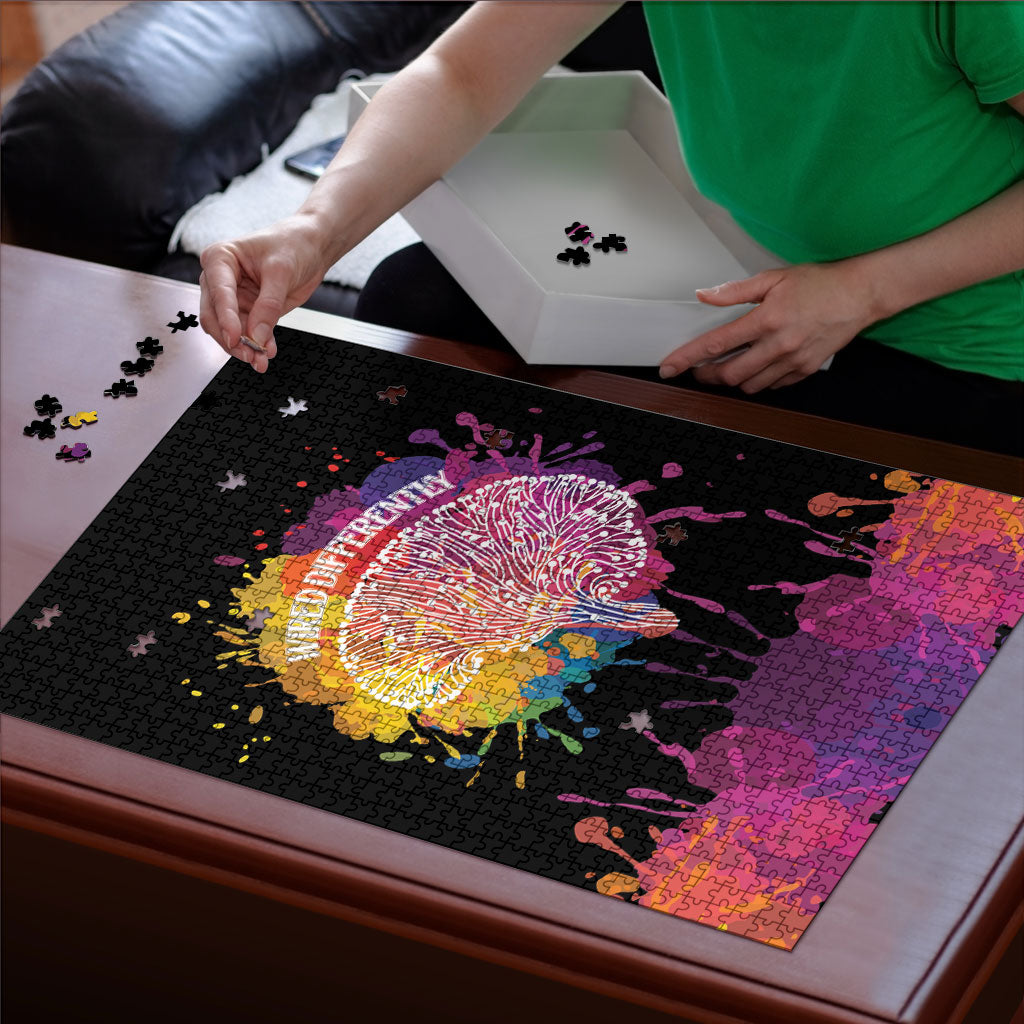 Autism Wired Differently Colors Splash Puzzle