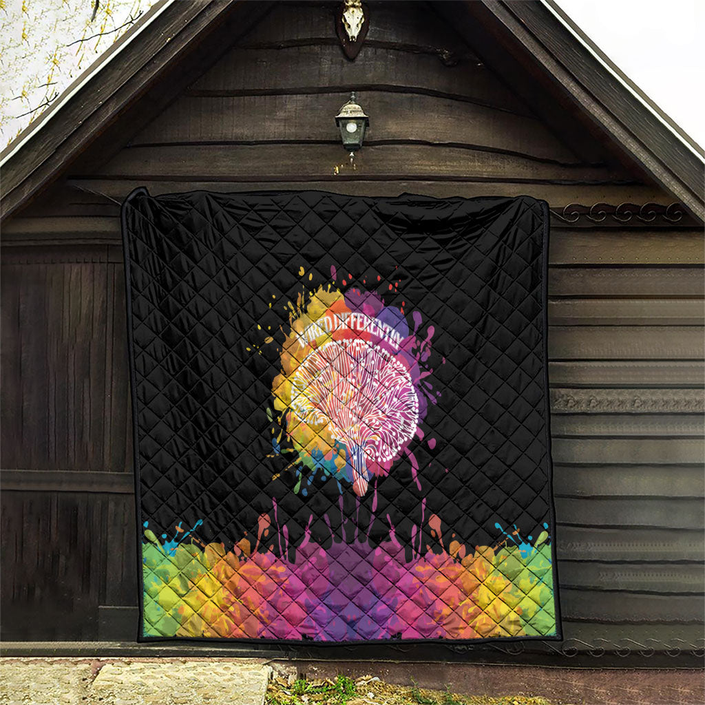 Autism Wired Differently Colors Splash Quilt