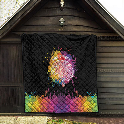 Autism Wired Differently Colors Splash Quilt