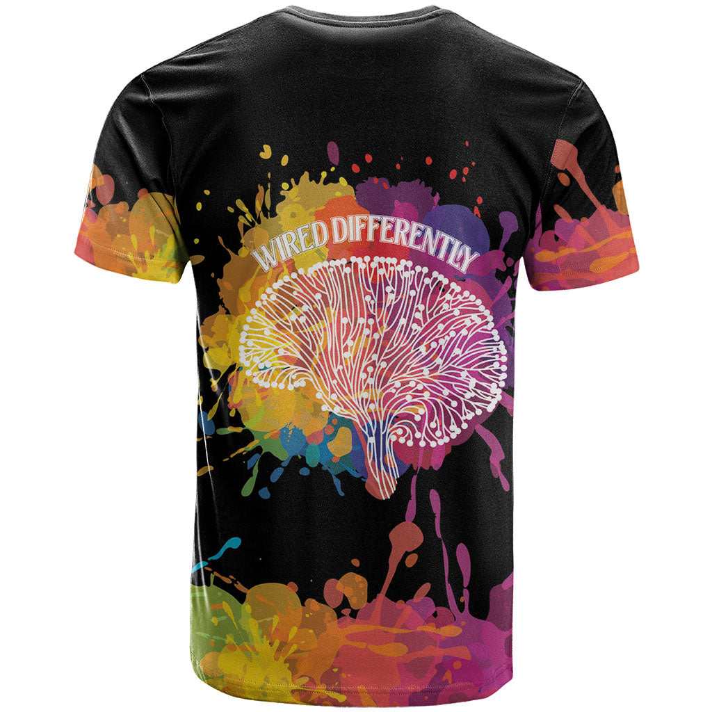 Autism Wired Differently Colors Splash T Shirt