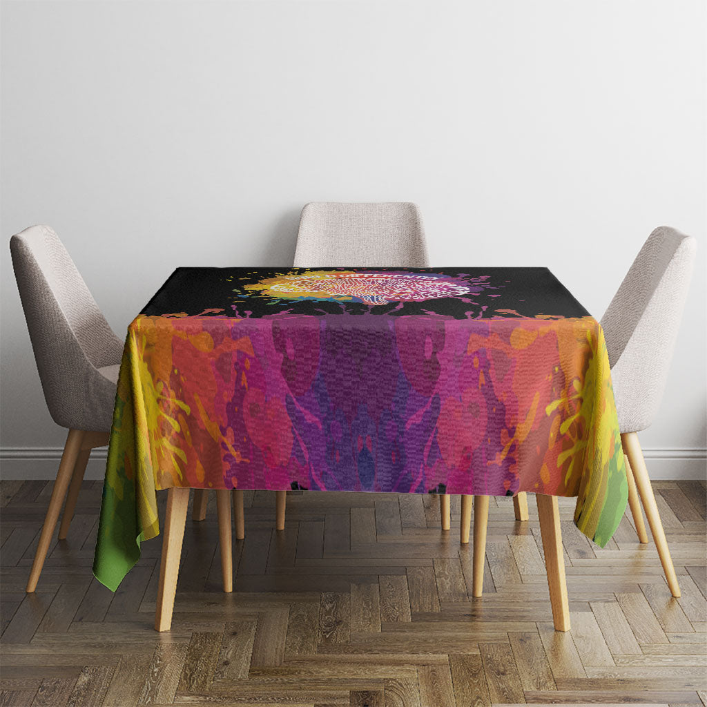 Autism Wired Differently Colors Splash Tablecloth