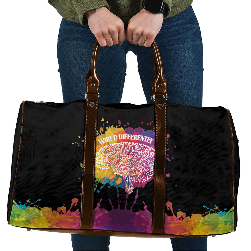 Autism Wired Differently Colors Splash Travel Bag