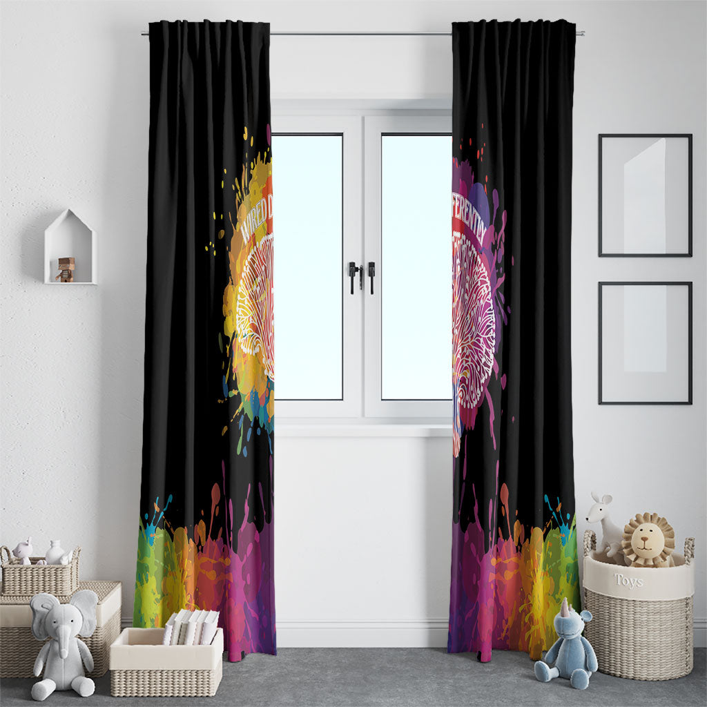 Autism Wired Differently Colors Splash Window Curtain