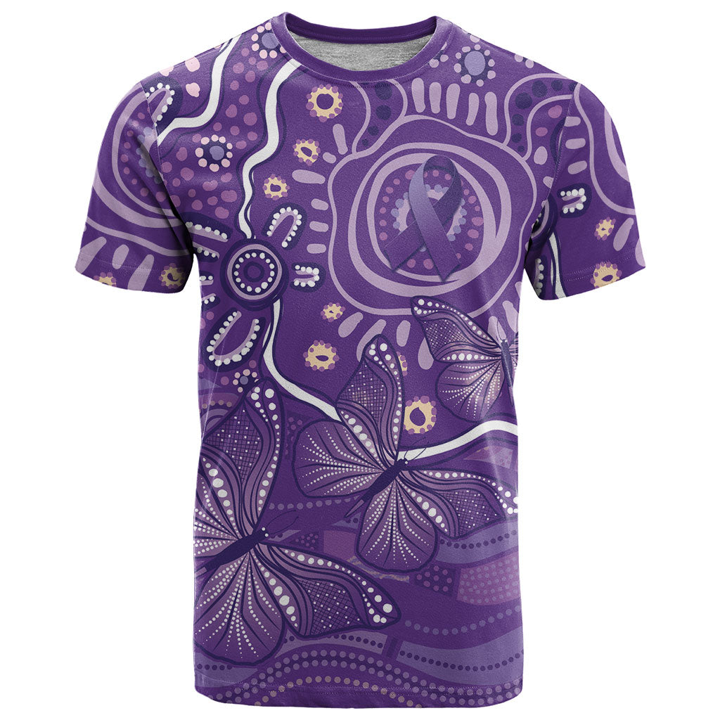 Australia Lupus Day Indigenous T Shirt Purple Ribbon Aboriginal Butterflies
