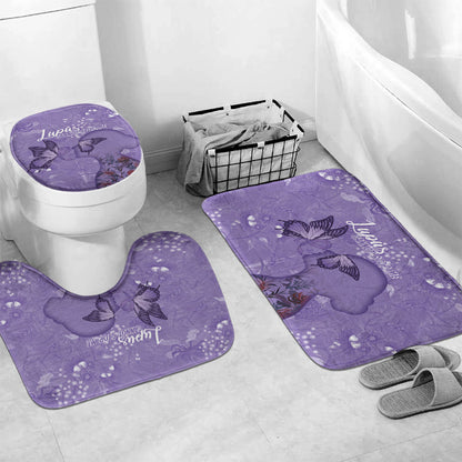 Lupus Cannot Stop Me Australia Floral Bathroom Set Purple Ribbon