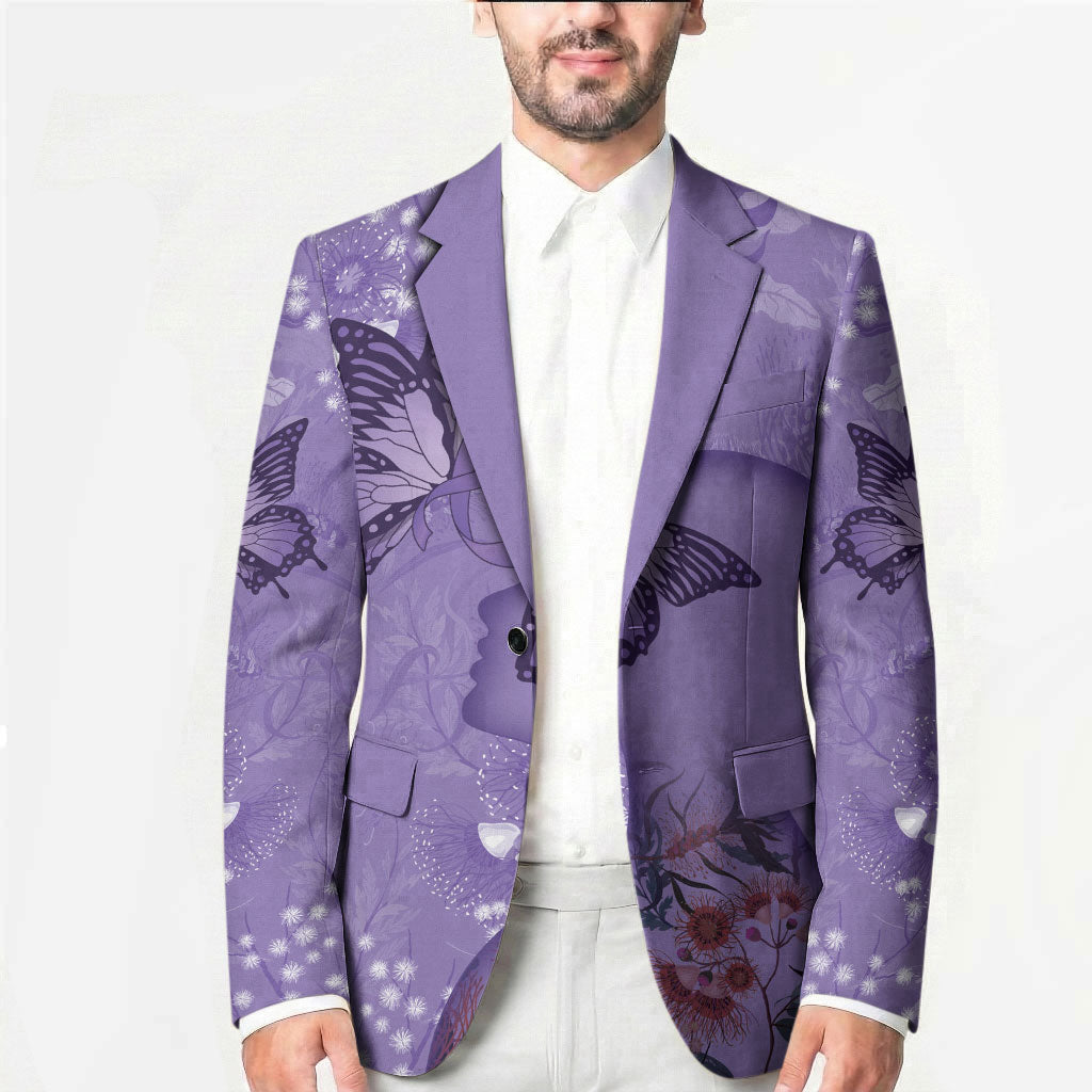 Lupus Cannot Stop Me Australia Floral Blazer Purple Ribbon