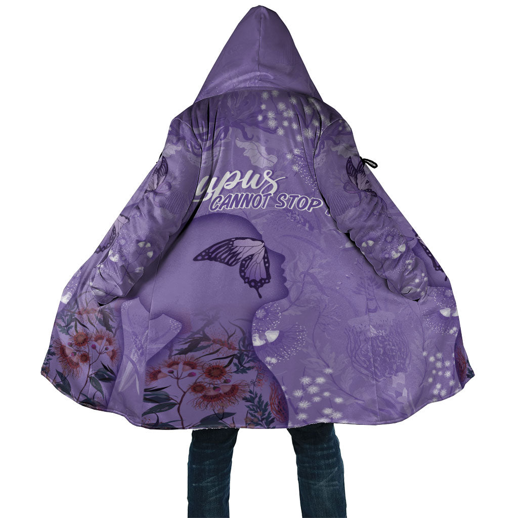 Lupus Cannot Stop Me Australia Floral Cloak Purple Ribbon