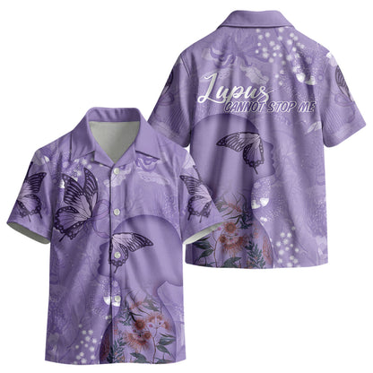 Lupus Cannot Stop Me Australia Floral Kid Hawaiian Shirt Purple Ribbon