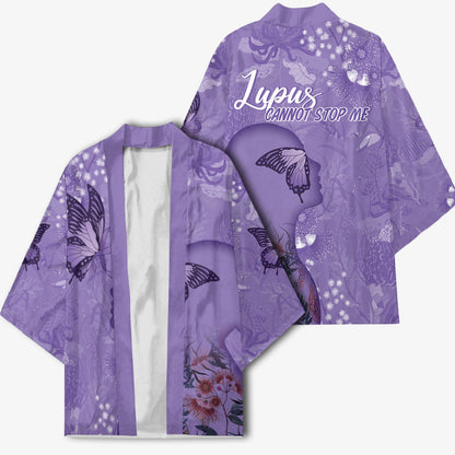 Lupus Cannot Stop Me Australia Floral Kimono Purple Ribbon
