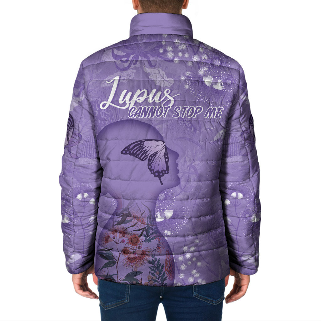 Lupus Cannot Stop Me Australia Floral Padded Jacket Purple Ribbon